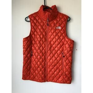 The North Face Women's Full Zip Puffer Vest Size Medium Orange Outdoor